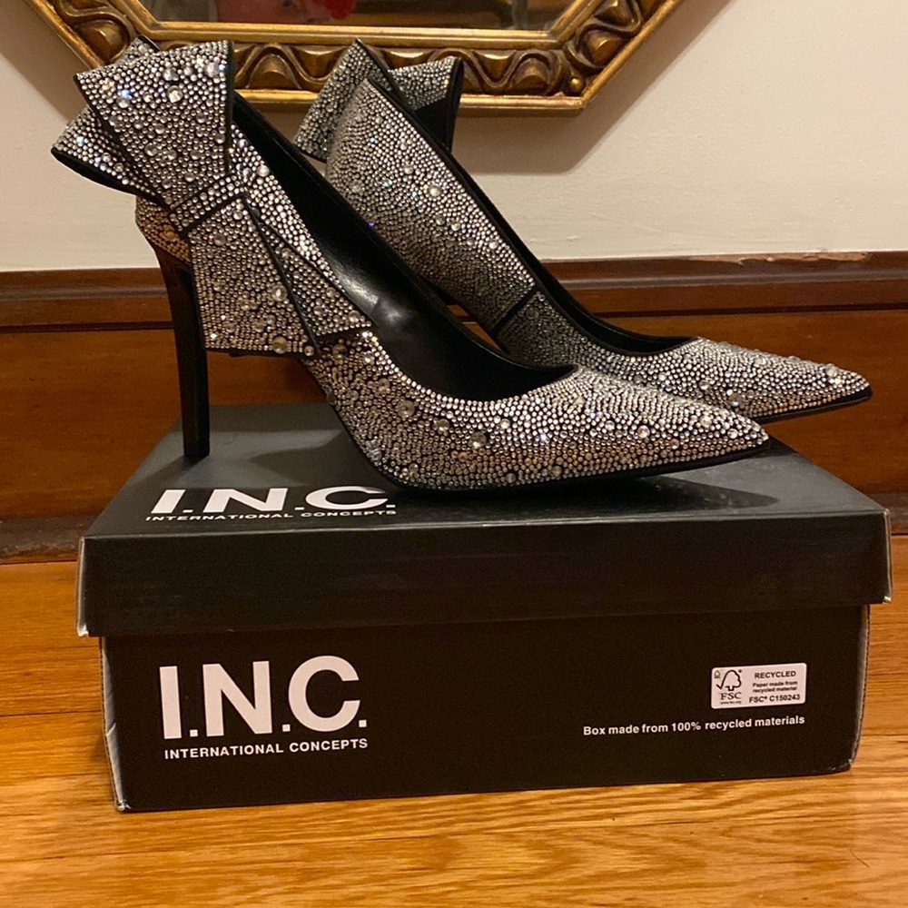 I.N.C. Bling Bow Party Heels